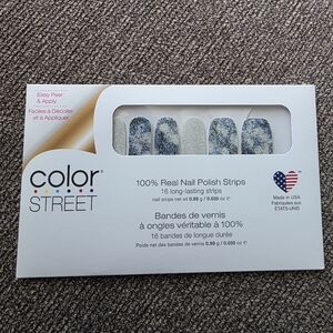 Color Street Blue and White Nail Strips